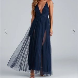 Navy Blue Formal Dress